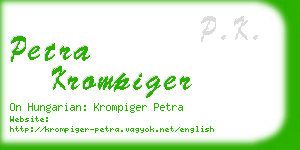 petra krompiger business card